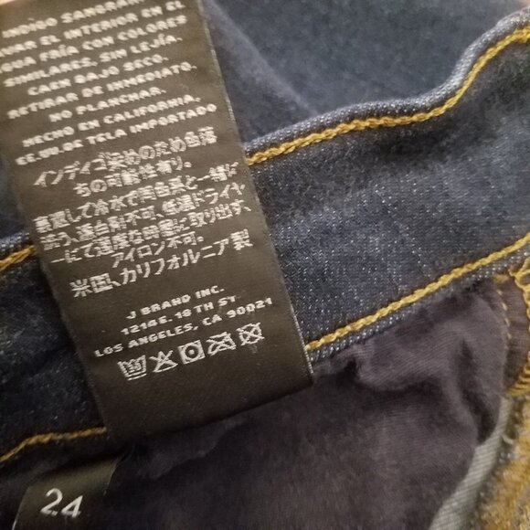 J Brand Straight Leg Dark Blue Stretch Denim Jeans - Picture 11 of 11